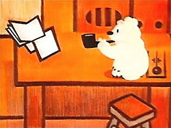 Umka bear from popular Russian cartoon