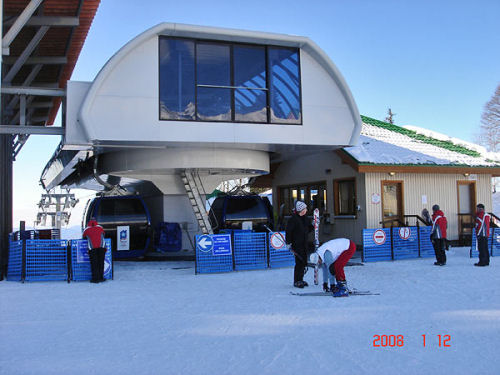 Psekhako Ridge. Gazprom ski resort in Krasnaya Polyana, Sochi, Russia.