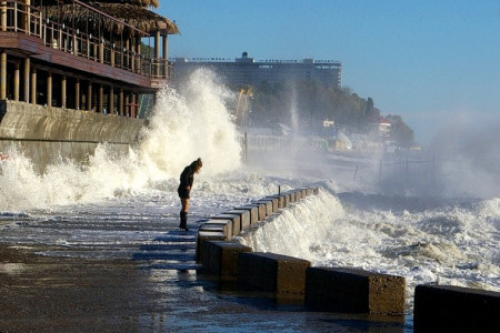 Sochi: Black Sea storm